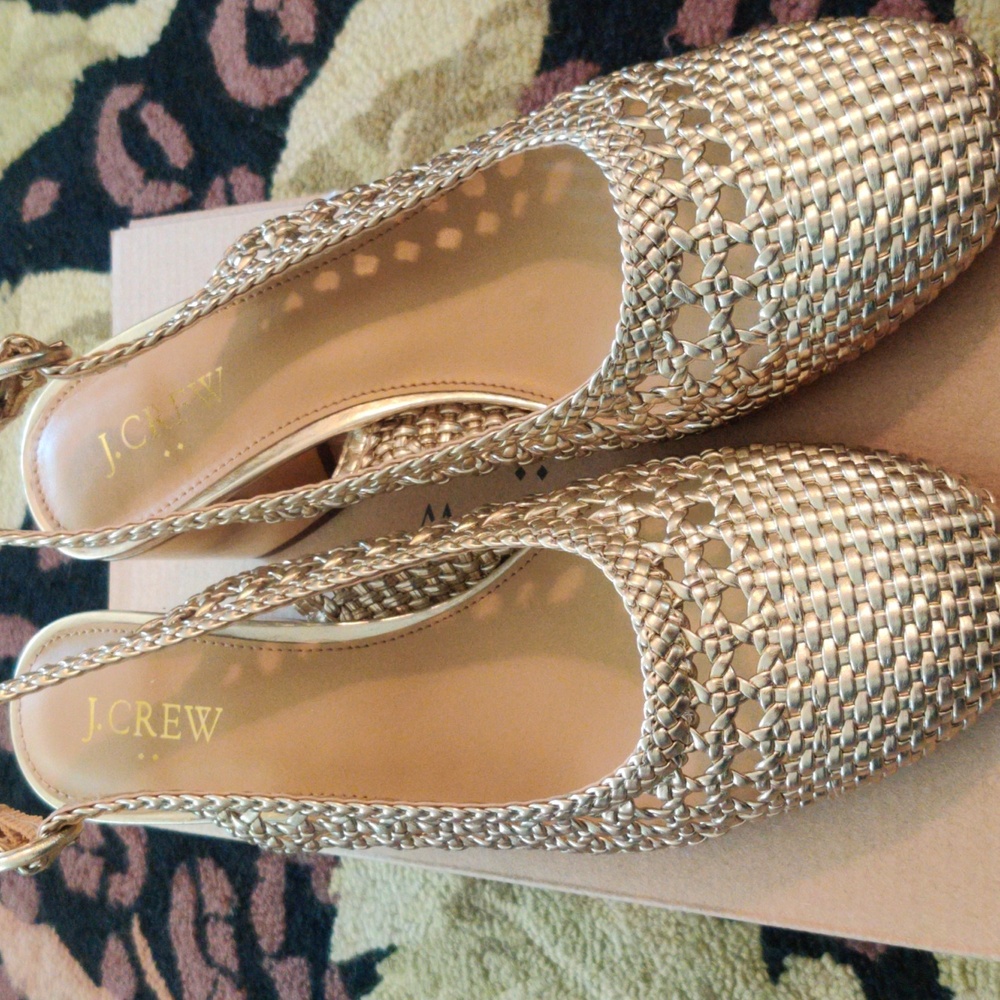 Gold J Crew sandals. NEW
